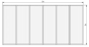 Zadaszenie tarasu 6 x 3 m 