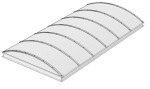 Świetlik łukowy 1.800mm x 5.000mm, poliwęglan komorowy 10mm/ podstawa
