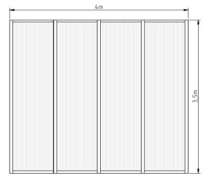 Zadaszenie tarasu 4 x 3,5 m 